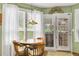 Cozy breakfast nook featuring a wooden table set, bright windows, and stylish accents at 29857 Park Village Dr, Evergreen, CO 80439