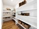 Organized walk-in pantry with ample shelving and storage baskets at 8836 Whiteclover St, Littleton, CO 80125