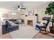 Finished basement with cozy seating area, fireplace, and modern decor at 1218 S University Blvd, Denver, CO 80210
