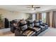 Private home theater boasting plush leather seating, a large screen, and surround sound at 2460 Switch Grass Way, Castle Rock, CO 80109