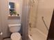 Clean bathroom with shower/tub combo and updated fixtures at 7505 W Yale St # 2103, Denver, CO 80227