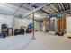 Unfinished basement space with exposed pipes and utilities at 17121 Desert Wine Ln, Parker, CO 80134