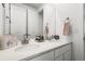 Elegant bathroom with double sinks, light countertops, and modern faucets, designed for comfort at 17121 Desert Wine Ln, Parker, CO 80134