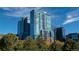 Modern highrise building with glass and brick exterior at 1700 Bassett St # 502, Denver, CO 80202