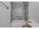 Bathroom with tub and shower combination at 3082 S Wheeling Way # 408, Aurora, CO 80014