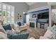 Bright living room with a fireplace, TV, and stylish furniture, perfect for relaxing at 6476 Silver Mesa Dr # A, Highlands Ranch, CO 80130