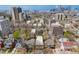 Aerial view of the neighborhood with a view of the Denver skyline in the background at 1349 Race St # 5, Denver, CO 80206