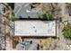 Aerial view of the building's roof, surrounded by other buildings and bare trees at 1349 Race St # 5, Denver, CO 80206