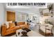 Inviting living room featuring stylish modern decor and open floor plan to the kitchen with light bright countertops at 1349 Race St # 5, Denver, CO 80206