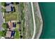 An aerial image highlighting home's proximity to the lake and scenic walking path at 1353 Mallard Ln, Brighton, CO 80601
