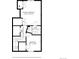 Layout of the floor plan for the upper level including dimensions and room names at 1612 S Logan St, Denver, CO 80210