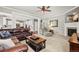 Inviting living room features plush seating, a fireplace, and an open layout to the kitchen at 3188 Lynwood Ave, Highlands Ranch, CO 80126