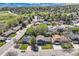 Scenic aerial view of a residential area with mountain views, lush greenery, and tree-lined streets at 1977 S Urban St, Lakewood, CO 80228