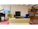 Cozy sitting area with fireplace, stylish furniture, and modern art at 101 S Humboldt St, Denver, CO 80209