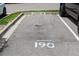 Designated parking space with clearly marked 
