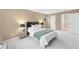 Comfortable bedroom with soft carpet, calm paint color, and a modern design, for a relaxing and restful space at 921 S Walden Street # 205, Aurora, CO 80017