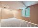 Unfinished basement area, with carpet and window at 9916 Spring Hill Ln, Highlands Ranch, CO 80129