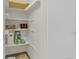 Walk-in pantry offers generous storage space with shelving and good organization capacity at 13850 E Marina Dr # 506, Aurora, CO 80014