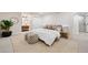Bedroom featuring ensuite bathroom, neutral color palette, and plush checkerboard poufs at 1 Greenridge Rd, Greenwood Village, CO 80111