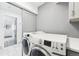 Modern laundry room with washer and dryer at 5995 W Hampden Ave # 5I, Denver, CO 80227