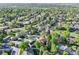 Aerial view of a residential neighborhood with tree lined streets, mature trees and green spaces at 2093 S Holland St, Lakewood, CO 80227