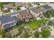 Aerial view of a home showcasing its beautiful backyard landscaping at 2575 Mccracken Ln, Castle Rock, CO 80104