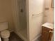 Small bathroom with shower and vanity at 20971 E 42Nd Ave, Denver, CO 80249