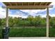 Beautiful backyard view features lush greenery, mature trees, and a lovely fence creating a private outdoor space at 5238 S Jericho Way, Centennial, CO 80015