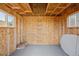 Unfinished shed showing the underlying framing, walls, and ladder at 6245 W 53Rd Ave, Arvada, CO 80002