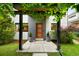 Stylish home entryway featuring a modern door, decorative planters, and a covered porch at 3727 Tejon St, Denver, CO 80211