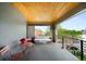 Outdoor covered patio with comfortable seating at 3727 Tejon St, Denver, CO 80211