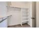 Walk-in closet with shelving and clothing rod at 917 W Beverly St, Elizabeth, CO 80107