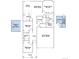Floor plan featuring 3 bedrooms, 2 baths, 2 car garage, laundry room, and a foyer at 917 W Beverly St, Elizabeth, CO 80107