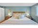 Inviting bedroom with a plush bed and soft, ambient lighting from bedside lamps at 1153 S Biscay St, Aurora, CO 80017