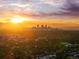 Breathtaking cityscape view with a colorful sunset, showing the beautiful city skyline from a distance at 250 S Dahlia St, Denver, CO 80246