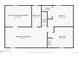 Floorplan with 2 bedrooms, laundry room, bath, and unfinished basement at 8258 Cherokee St, Denver, CO 80221