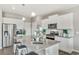 Modern kitchen with stainless steel appliances and an island at 3274 Belleville Ridge Rd, Elizabeth, CO 80107