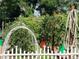 Home garden filled with various vegetation like tomatoes, and grapes with a white fence at 12689 S Creekside Ct, Parker, CO 80134