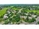 Aerial view of a residential neighborhood featuring mature trees, a community golf course and winding streets at 11070 Meade Ct, Westminster, CO 80031