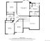 First floor plan featuring primary bedroom, bathroom, additional bedrooms, and hall at 4695 Bobolink Dr, Castle Rock, CO 80109