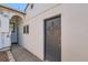 Exterior shot showcasing a back entrance with custom metal work at 347 Bannock St, Denver, CO 80223