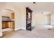 Spacious living room featuring a fireplace and open access to the kitchen at 347 Bannock St, Denver, CO 80223