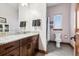 Bathroom with granite counters and updated fixtures at 5261 Sedona Dr, Parker, CO 80134