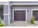 Attached garage with paneled garage door and white trim for a modern look at 17225 Lark Water Ln # C, Parker, CO 80134