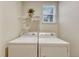 Functional laundry room featuring standard washer and dryer setup for everyday convenience at 17225 Lark Water Ln # C, Parker, CO 80134