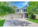Charming two-story home featuring a three-car garage, stone accents, and lush landscaping at 1920 E 145Th Ave, Thornton, CO 80602