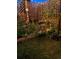 A tranquil backyard garden featuring a small fountain, string lights, and lush plants at 9620 W Chatfield Ave # D, Littleton, CO 80128