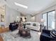 Bright living room features a skylight, contemporary furnishings, and open-concept layout at 5690 W 80Th Pl # 101, Arvada, CO 80003