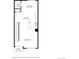 Second floor plan with layout of living room, kitchen, dining area, balcony and bath dimensions at 1919 Eaton St, Lakewood, CO 80214