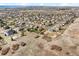 Wide aerial view of neighborhood homes nestled within the community at 1294 Kittery St, Castle Rock, CO 80104